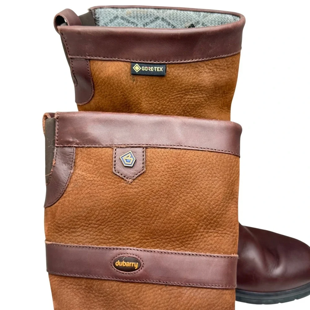 Dubarry Kildare Brown Leather Gore-Tex Country Riding Boots 41/9-9.5 women